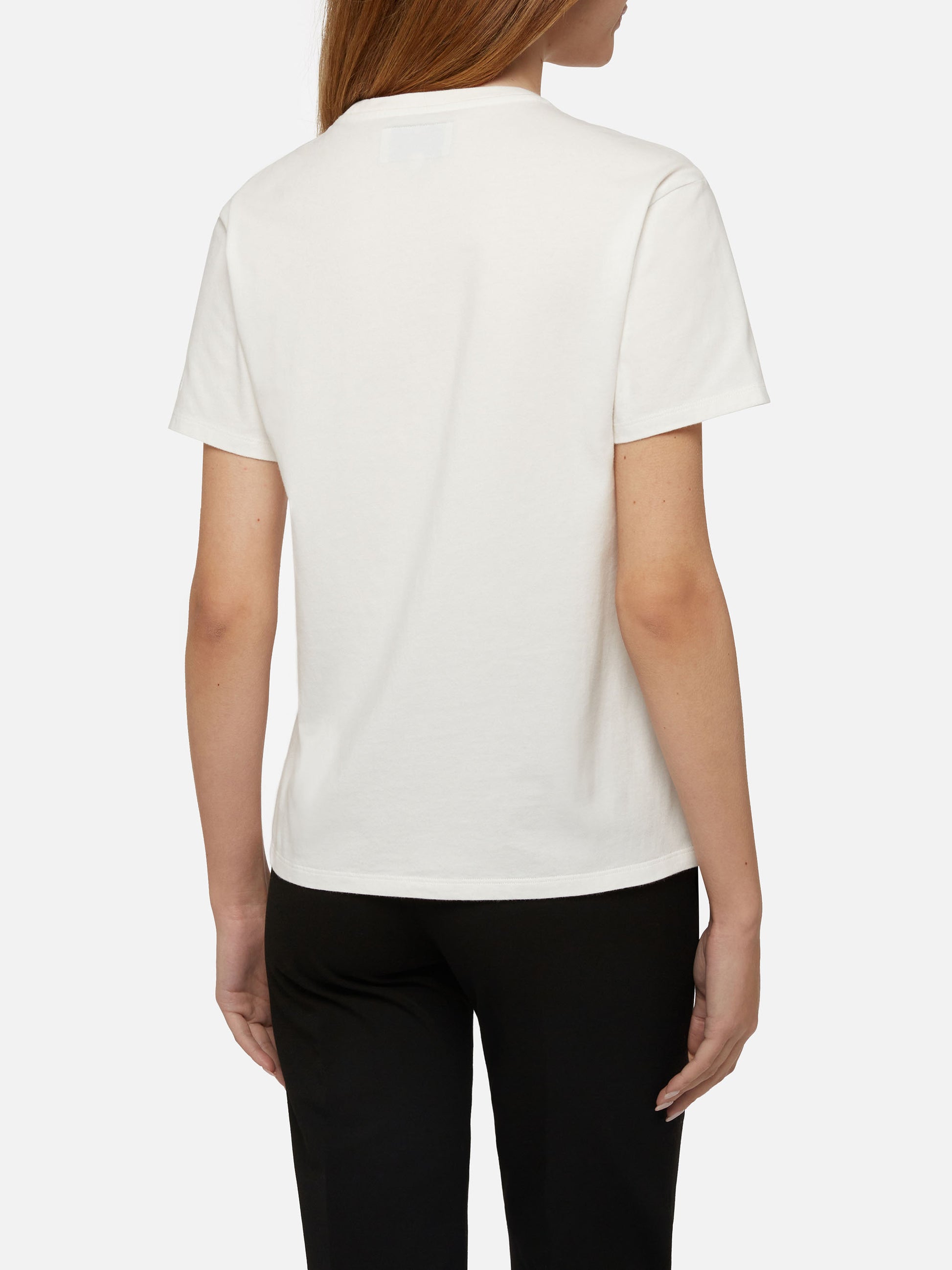 Winter cotton t-shirt Emilie with Ci beviamo al cenone embroidery | INSULTI LUMINOSI SPECIAL EDITION - MC2 Saint Barth