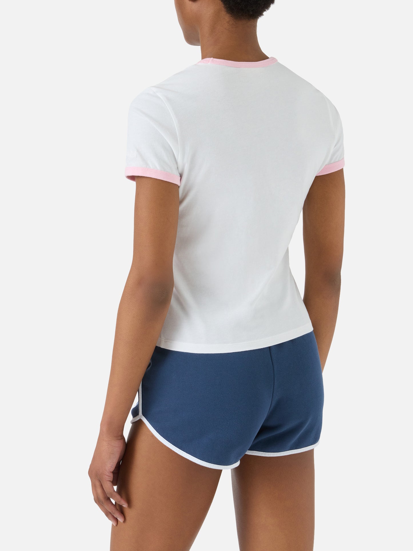 T-shirt White Emilie String avec imprimé Snoopy et broderie Padel Lover | Édition spéciale 