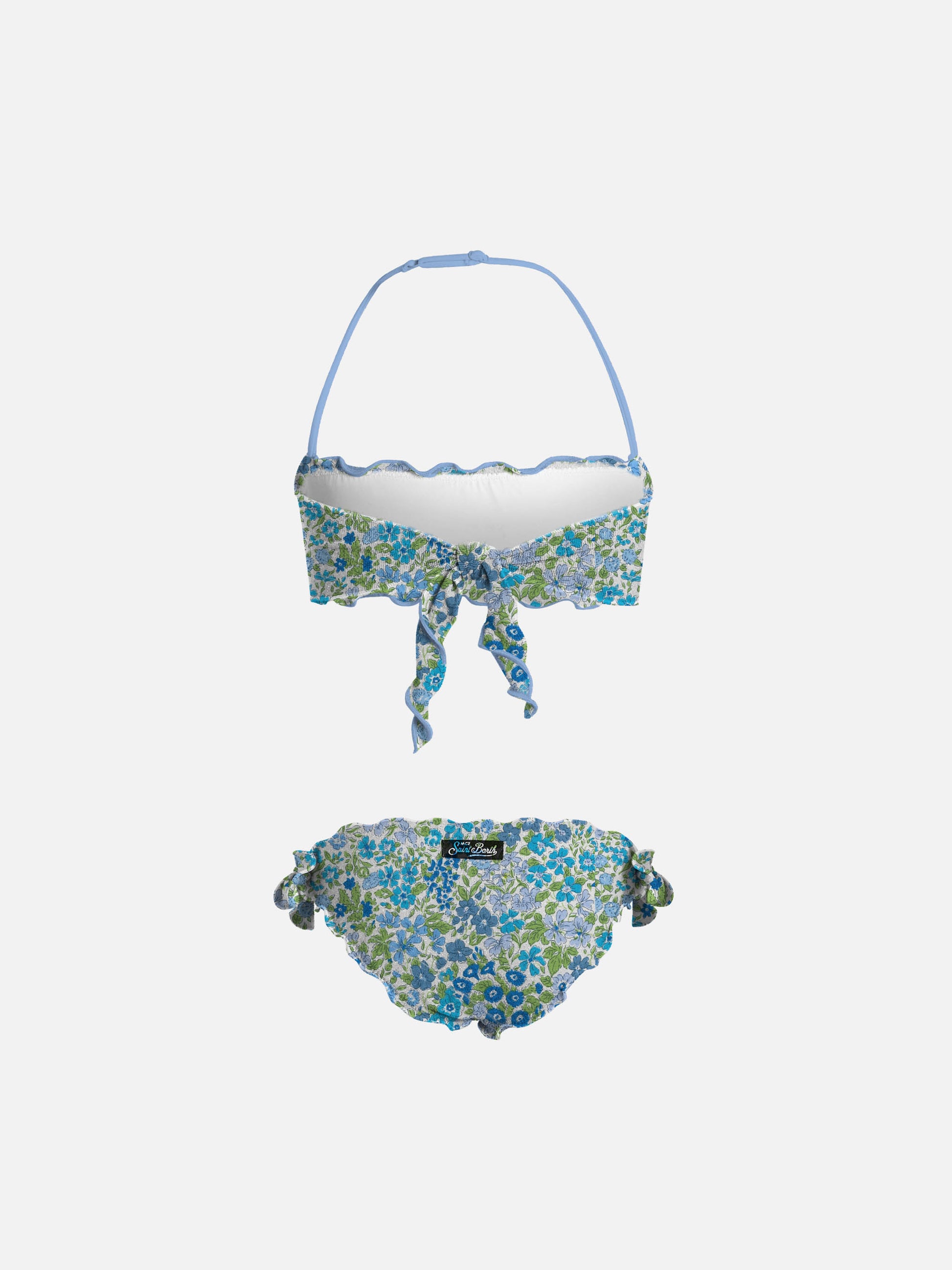 Girl Joanna Luise print bandeau classic bikini Emy | MADE WITH LIBERTY FABRIC - MC2 Saint Barth