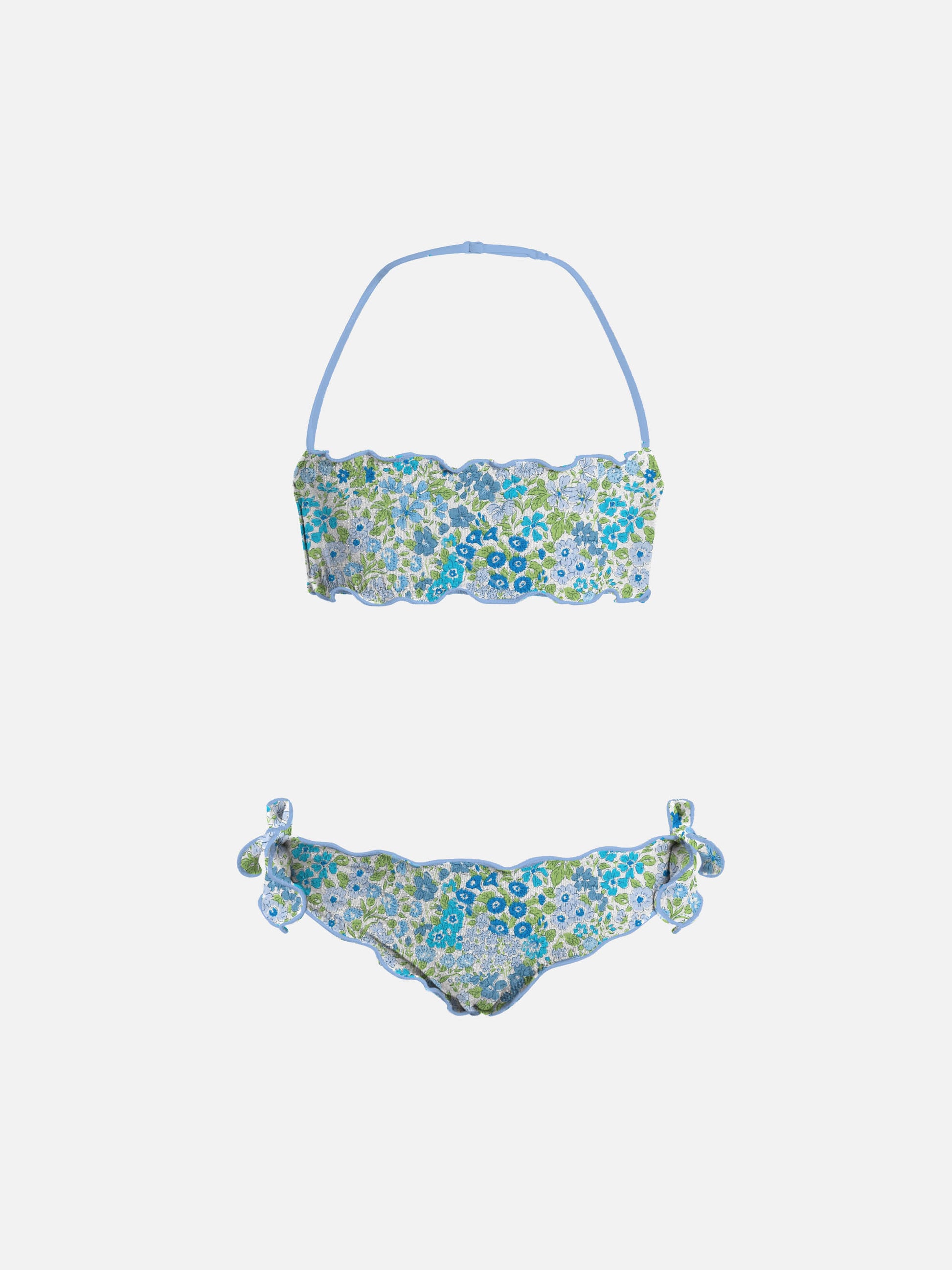 Girl Joanna Luise print bandeau classic bikini Emy | MADE WITH LIBERTY FABRIC - MC2 Saint Barth