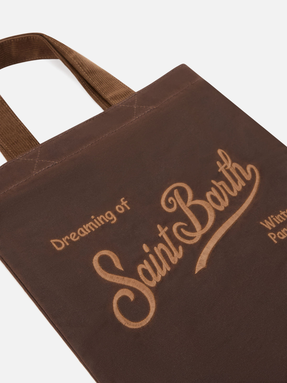 Bolso Brown Mini Essential de tote encerado con bordado del logo 