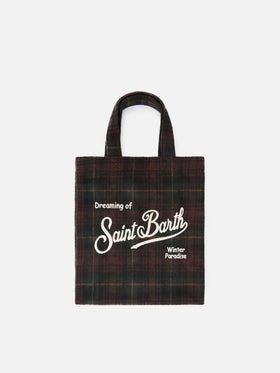 Mini Essential Tasche aus Wollmischung tote mit Tartanmuster 
