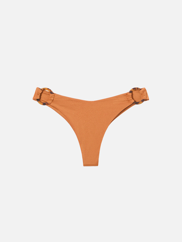 Cheeky swim briefs Evelyn in ochre yellow with loops