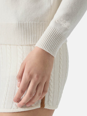 Polo in 100% LANA Eze in bianco