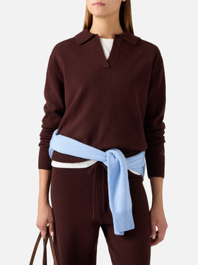 Polo in lana Eze marrone