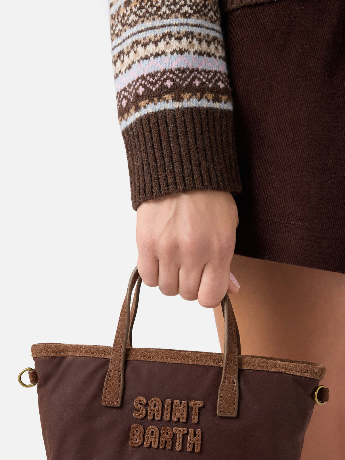 Maglia Eze in misto lana con collo polo e motivo fair isle