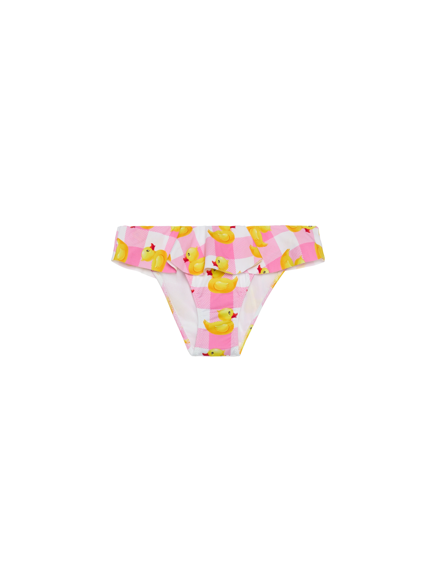 Girl ruffled swim briefs with ducky print - MC2 Saint Barth