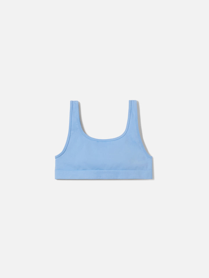 Light blue technical fabric Fify sports top with contrast trim