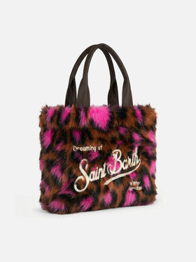 Flavea W faux fur bag with heart print