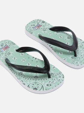 Flip Gummi-Slipper zum Hineinschlüpfen mit Bandana-Print 