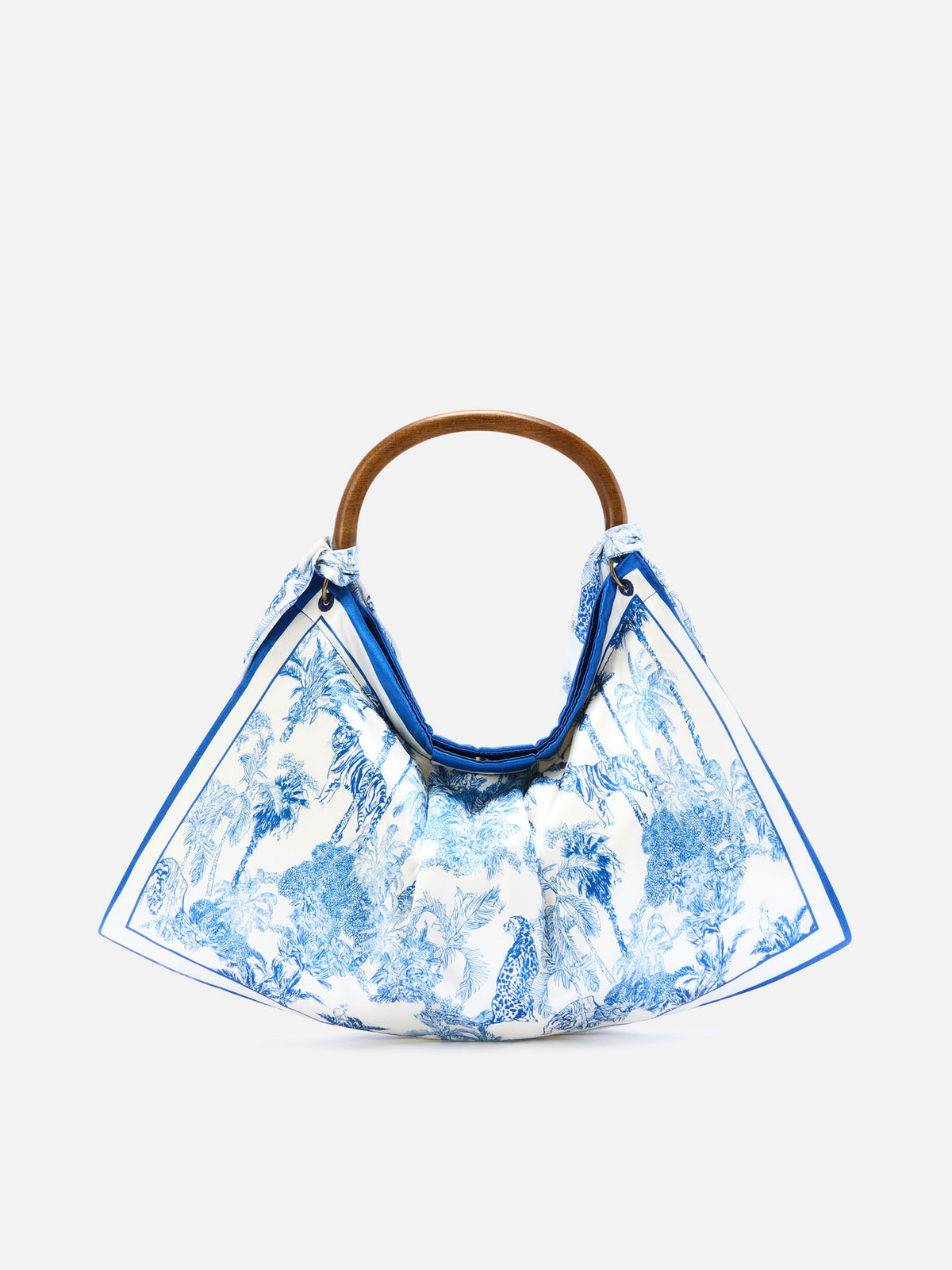 Borsa Foulard con struttura morbida e fantasia toile de Jouy