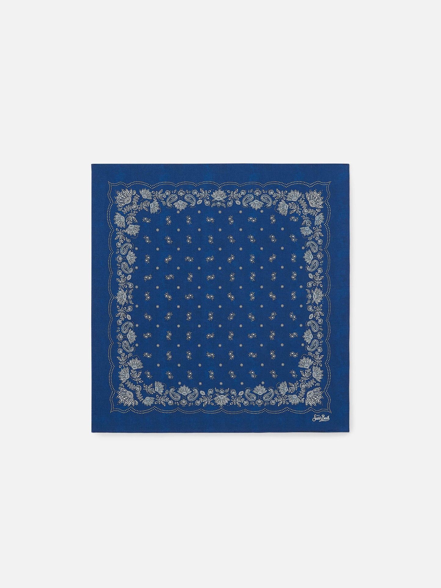 Foulard en coton avec imprimé bandana blue indigo 