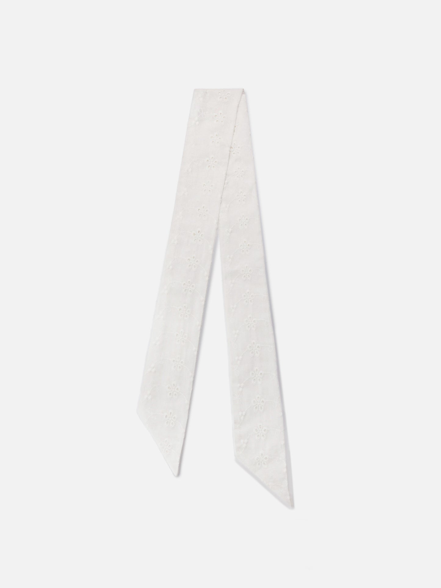Pañuelo bandana en algodón sangallo blanco 