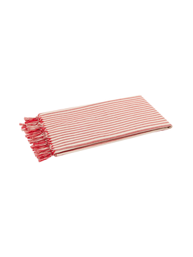 Light cotton Fouta beach towel with red striped print - MC2 Saint Barth