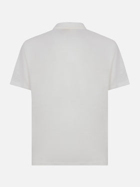 White linen buttonless polo shirt Fraser - MC2 Saint Barth