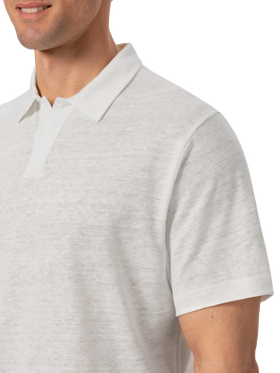 White linen buttonless polo shirt Fraser - MC2 Saint Barth