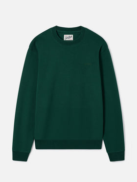 Green Fourseason cotton sweatshirt with logo embroidery