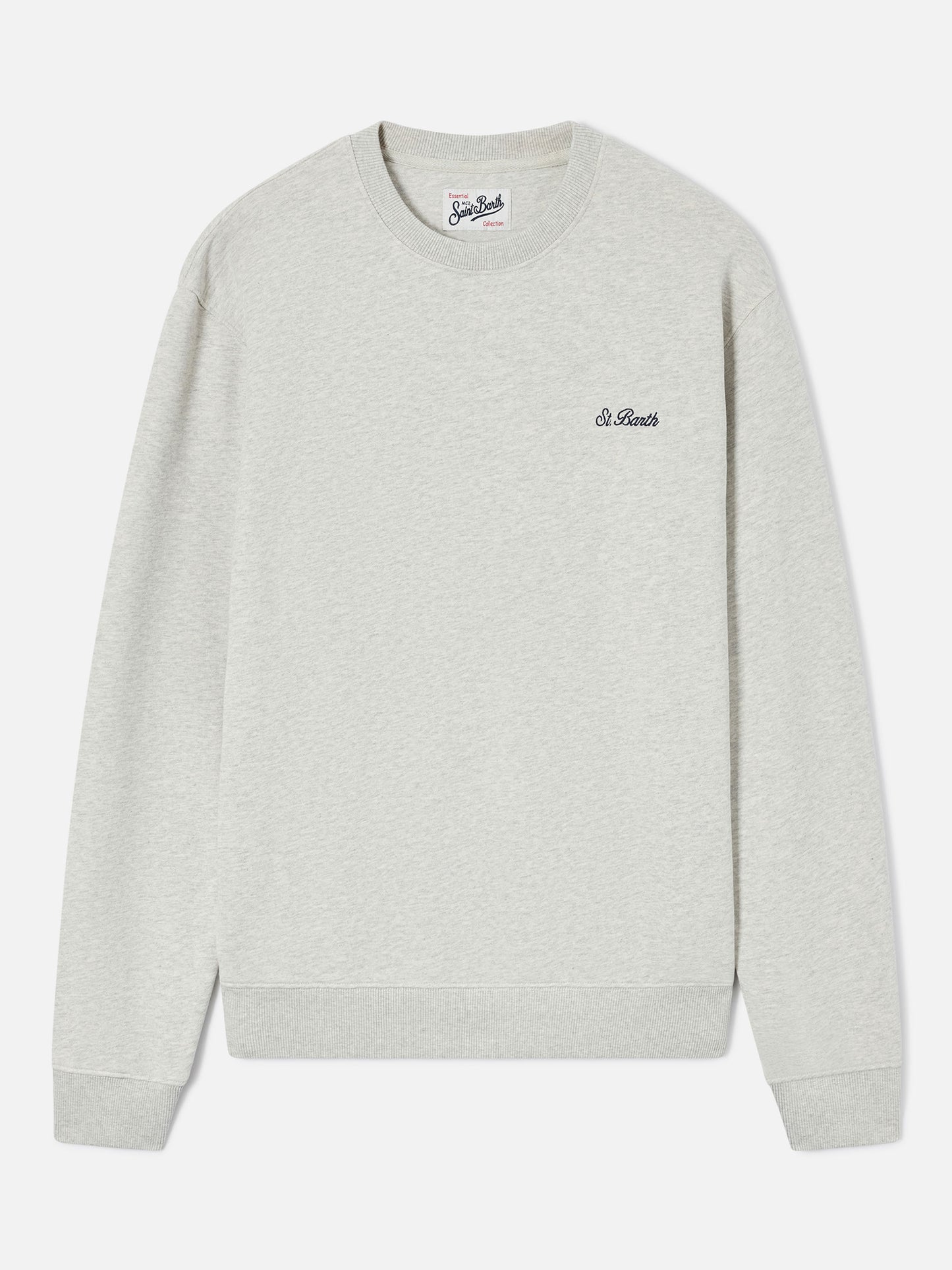 Sudadera con cuello redondo Fourseason en algodón gris 