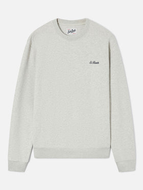 Sudadera con cuello redondo Fourseason en algodón gris 