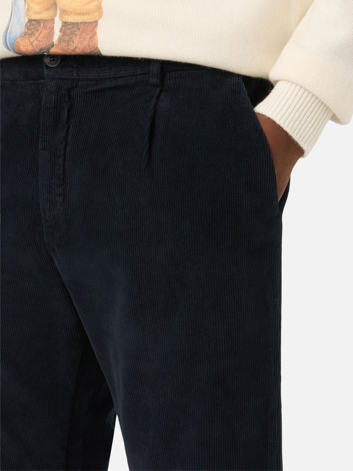 Pantalones de pana Navy blue Fuji 