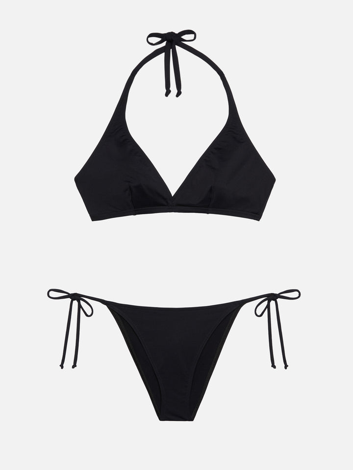 Marielle black classic swim briefs - Gaia black triangle bralette top