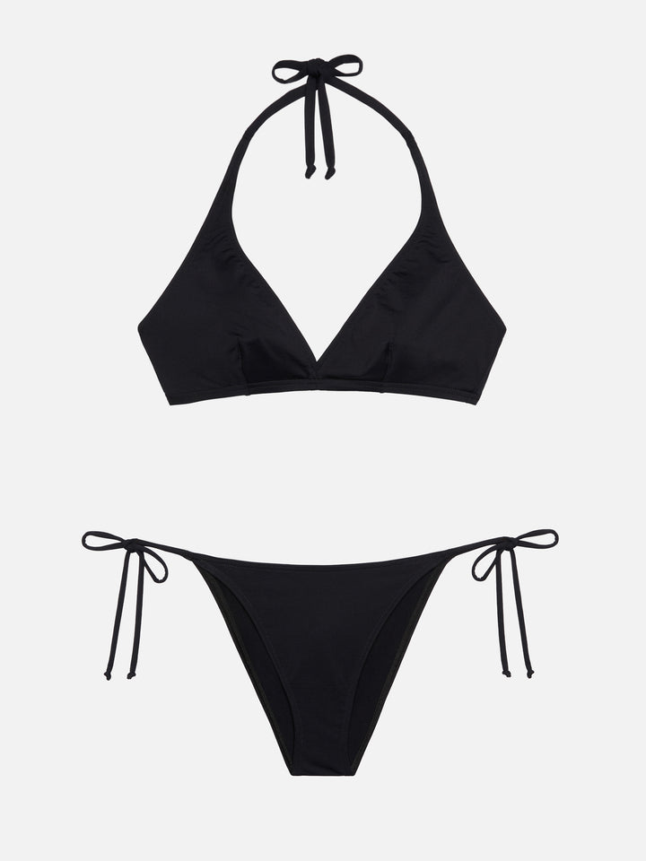 Virgo black classic swim briefs                                                          - Gaia black triangle bralette top