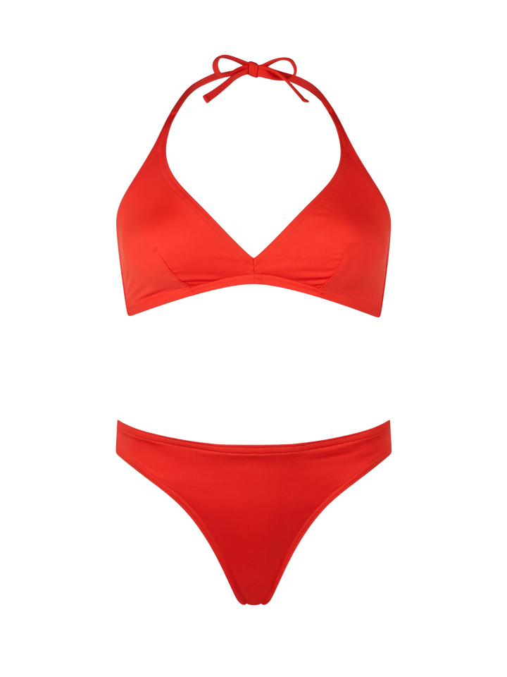 Woman orange triangle bralette bikini Gaia Maia - MC2 Saint Barth
