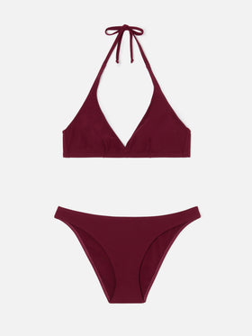 Gala bikini in solid bordeaux