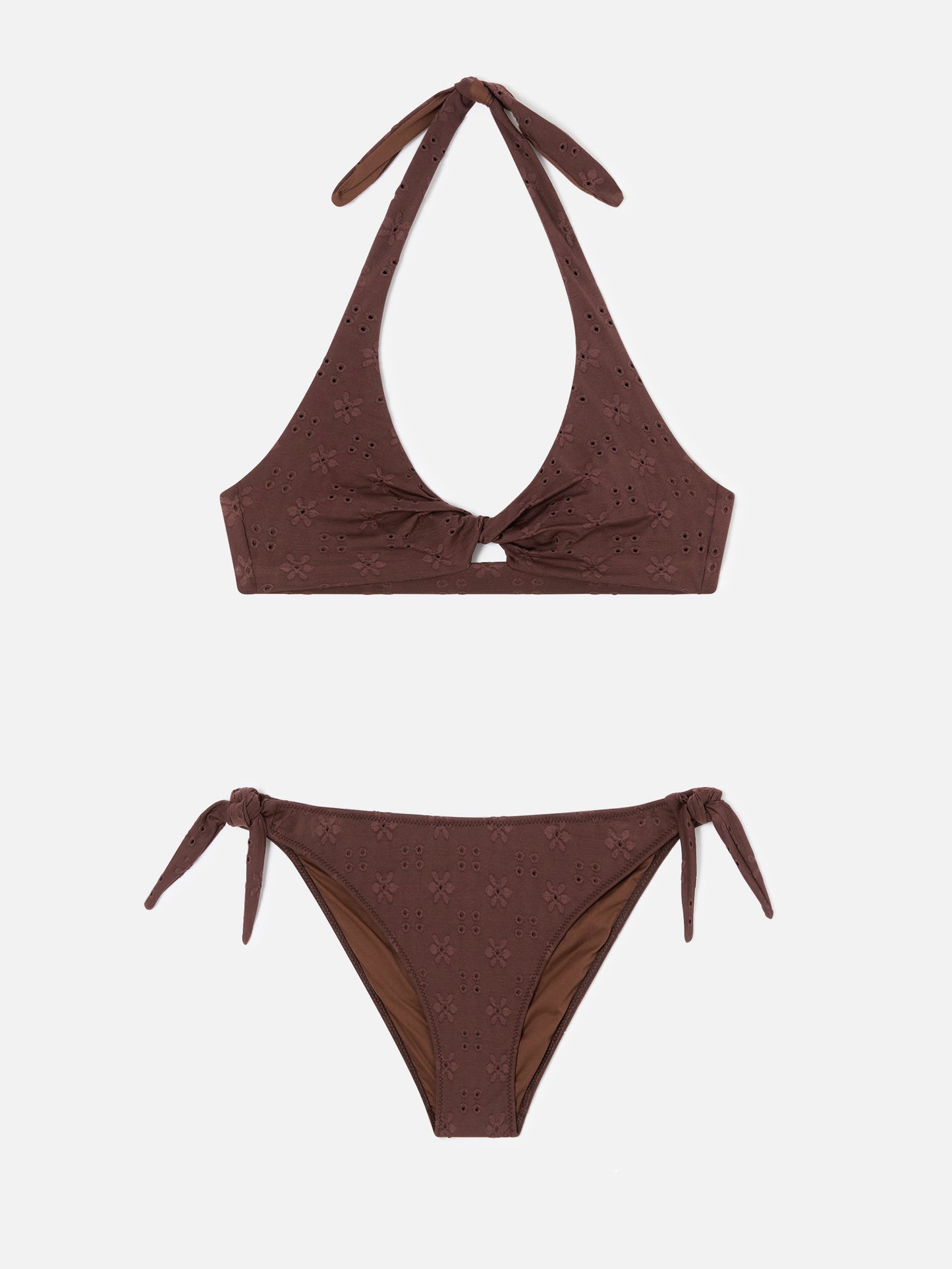 Bikini Leda Yali brown sangallo 