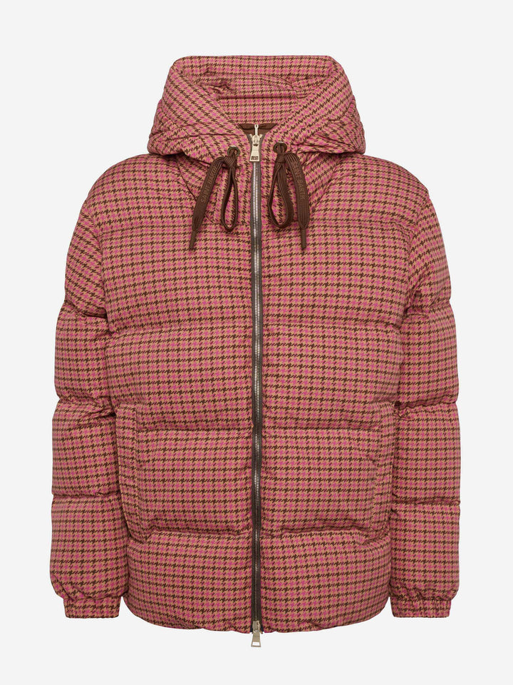 Hooded down padded jacket Geneve with pied de poul print - MC2 Saint Barth