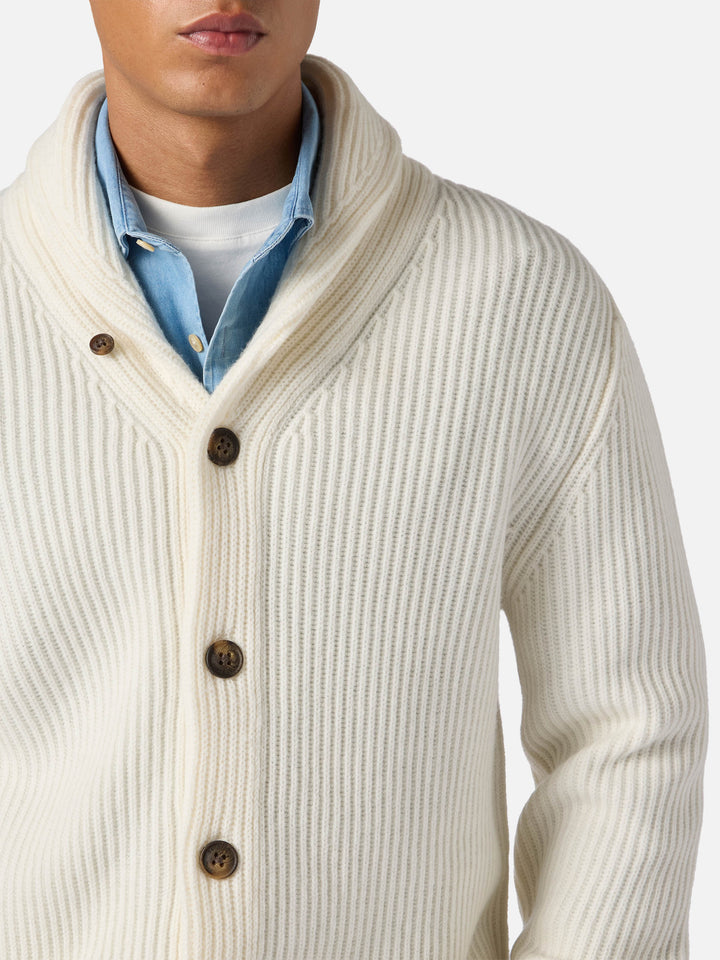 White wool cardigan Glasgow