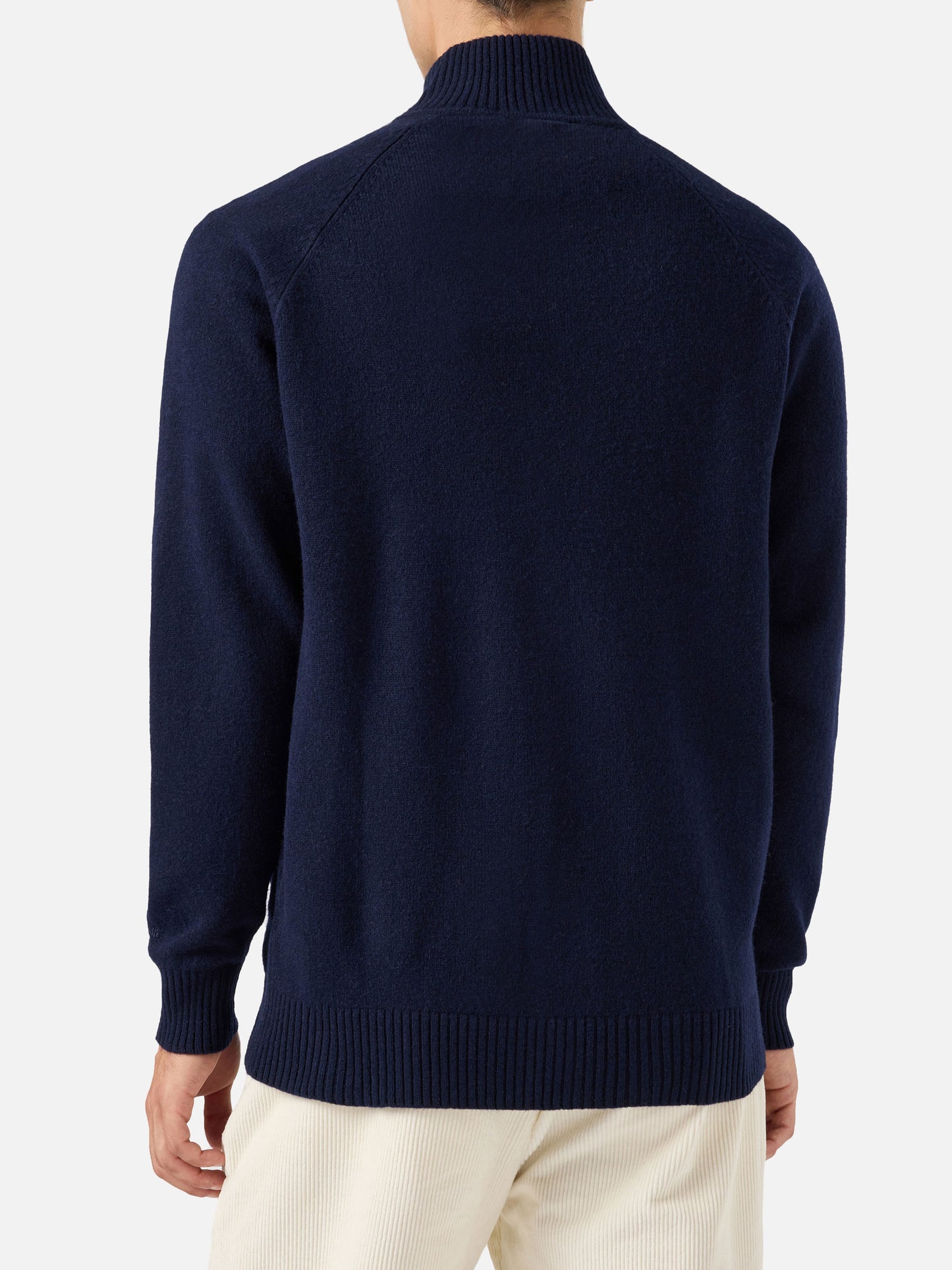 Cardigan Galway in lambswool blu notte