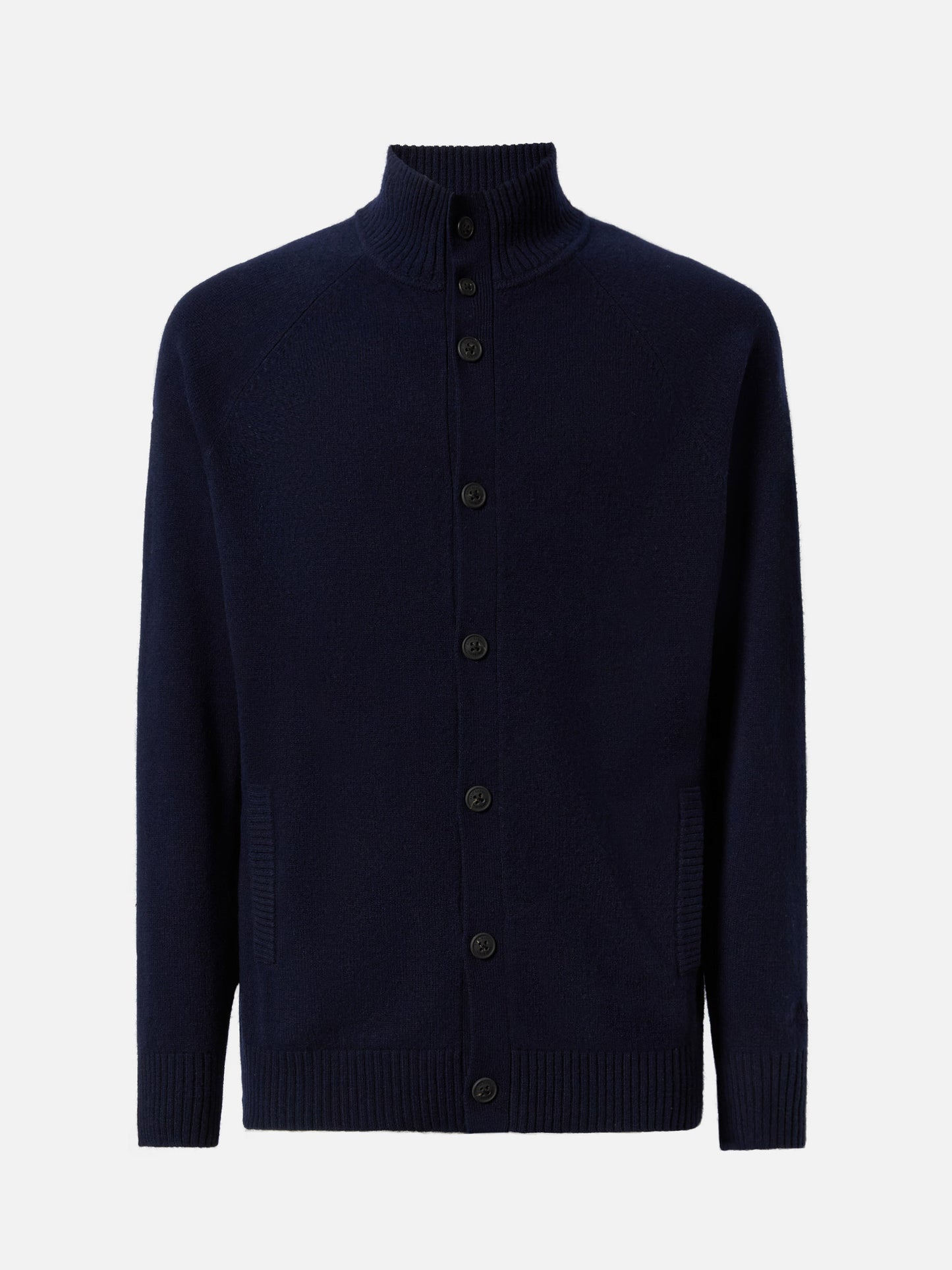 Cardigan Galway in lambswool blu notte