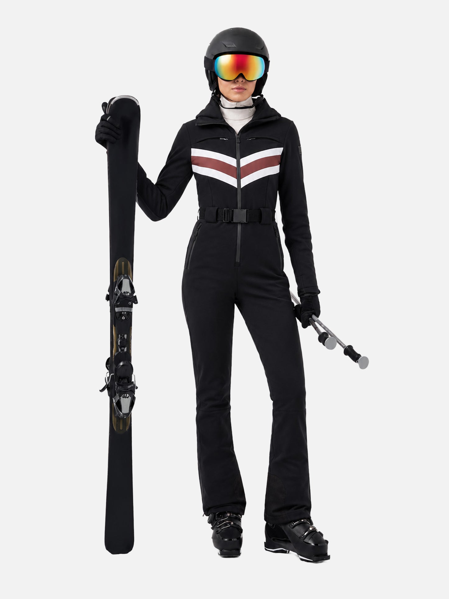 Garmisch black ski suit with RECCO® technology