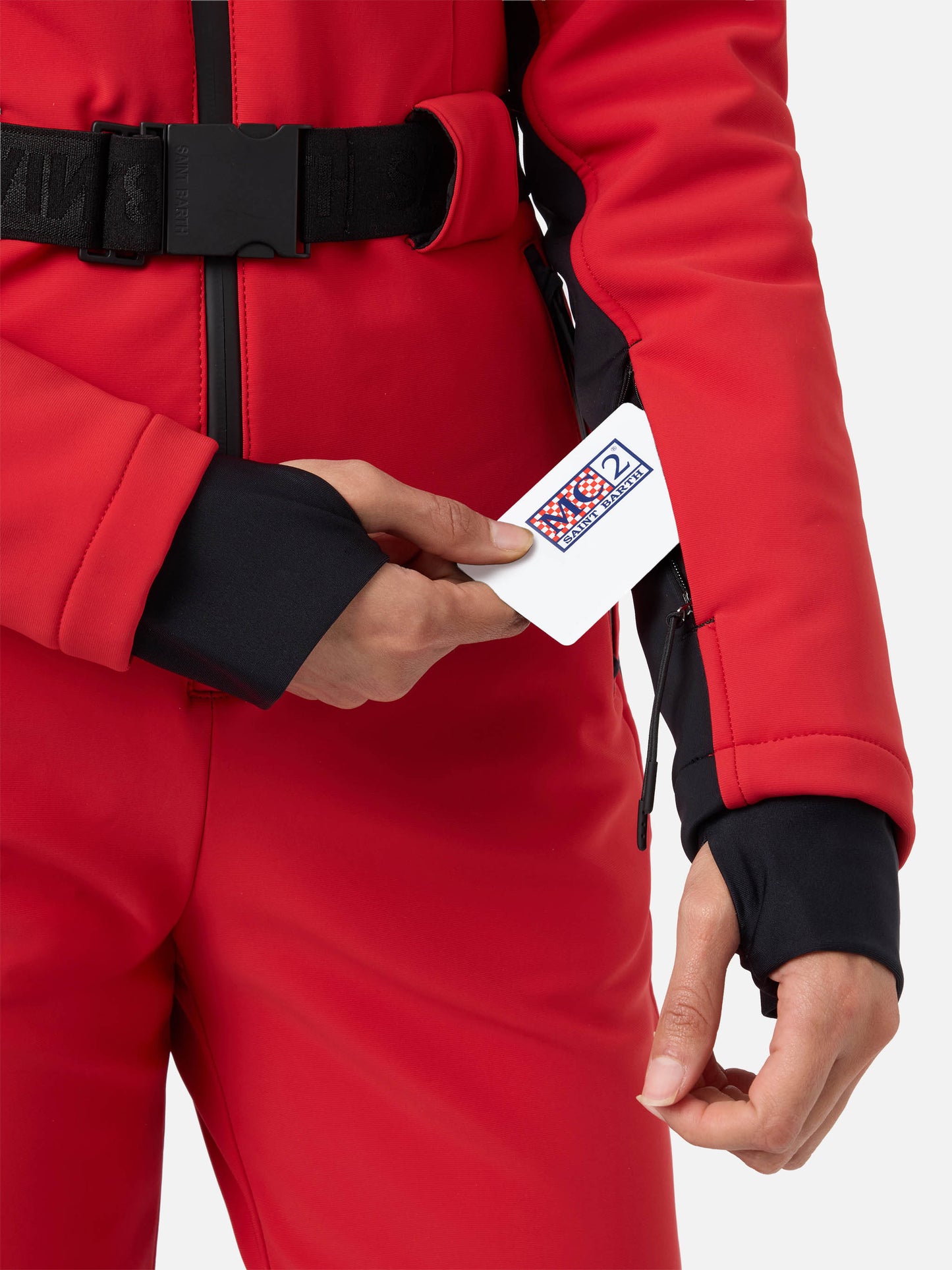 Damen-Skianzug Garmisch, rot, mit RECCO®-Technologie