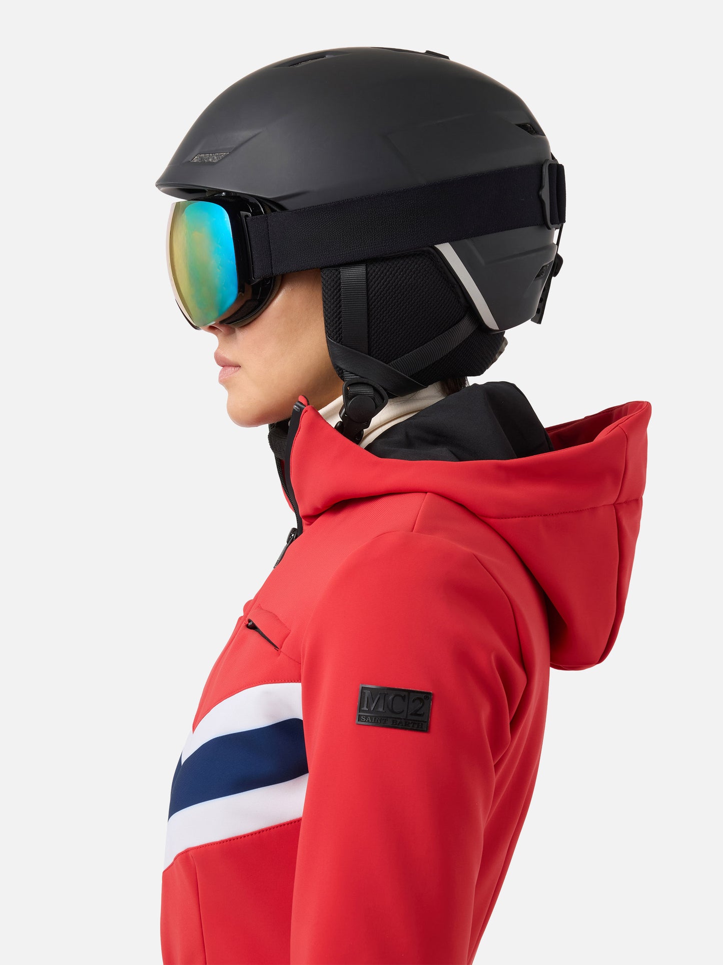 Damen-Skianzug Garmisch, rot, mit RECCO®-Technologie