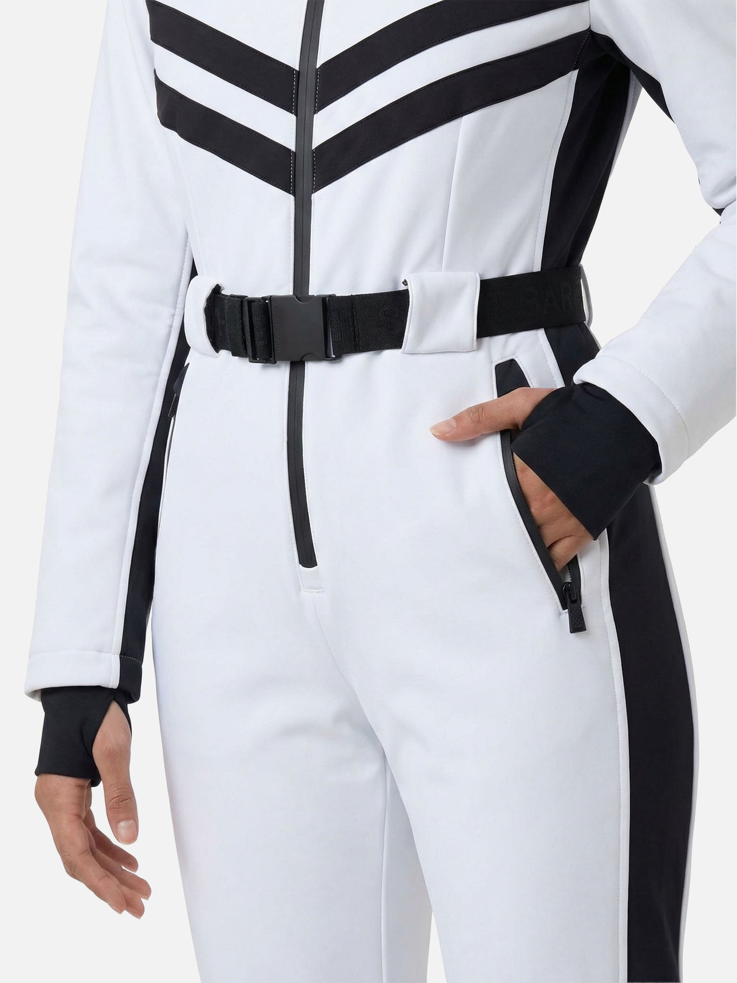 Tuta da sci bianca da donna Garmisch con tecnologia RECCO®