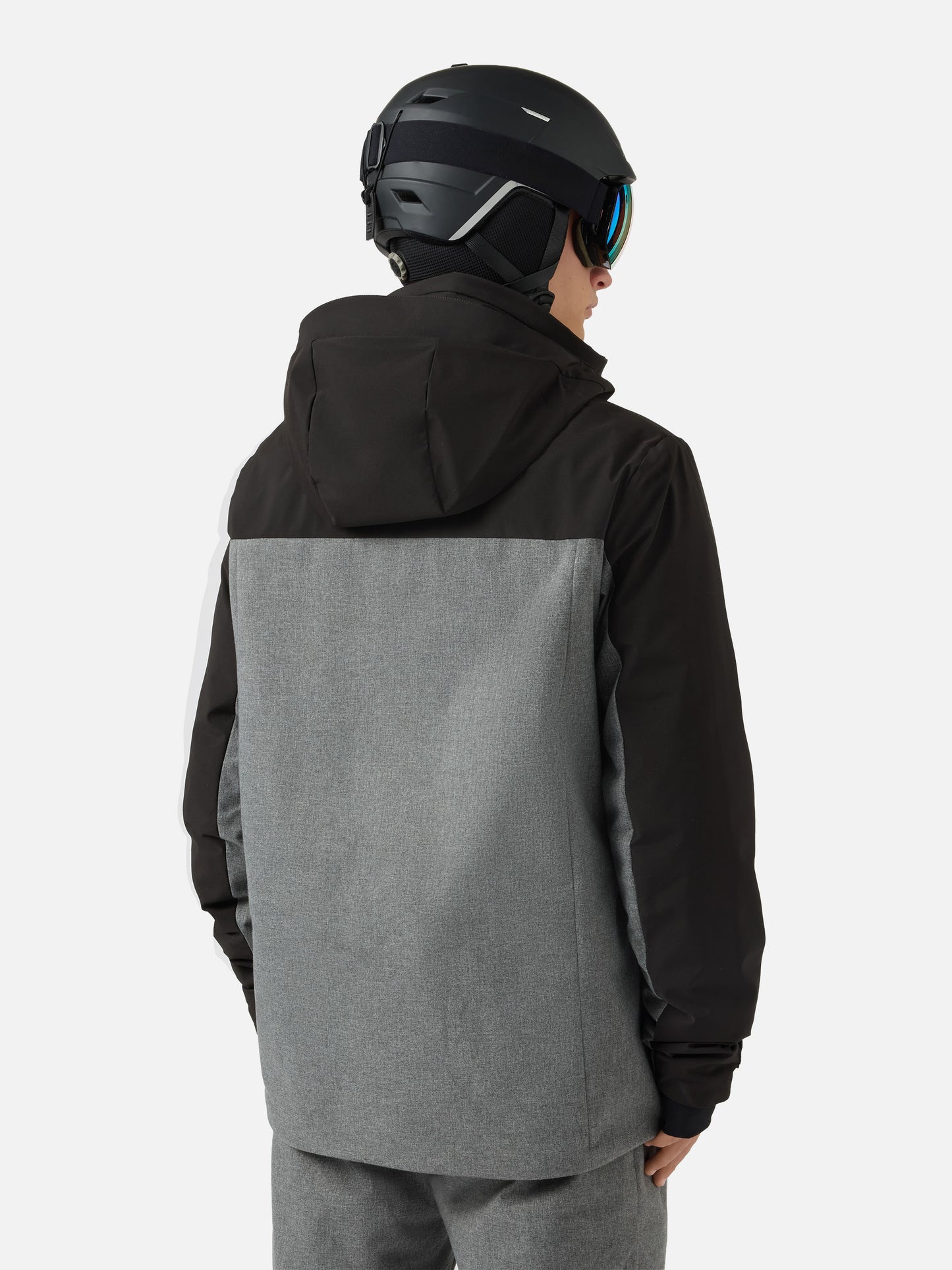 Ski jacket Greatscott in melange grey with Recco® technology