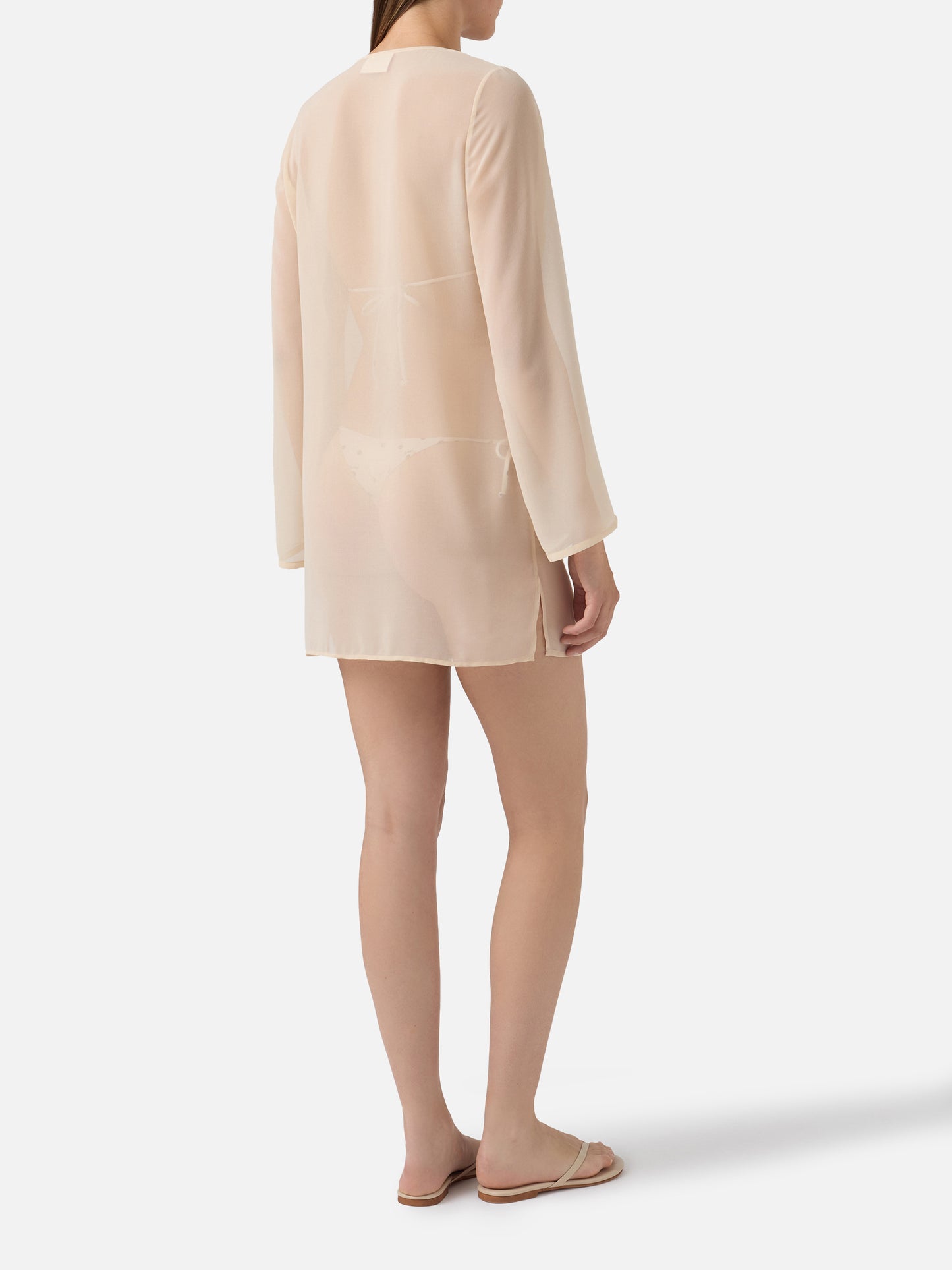 Robe courte Gretah Plate blanche avec plaque logo 