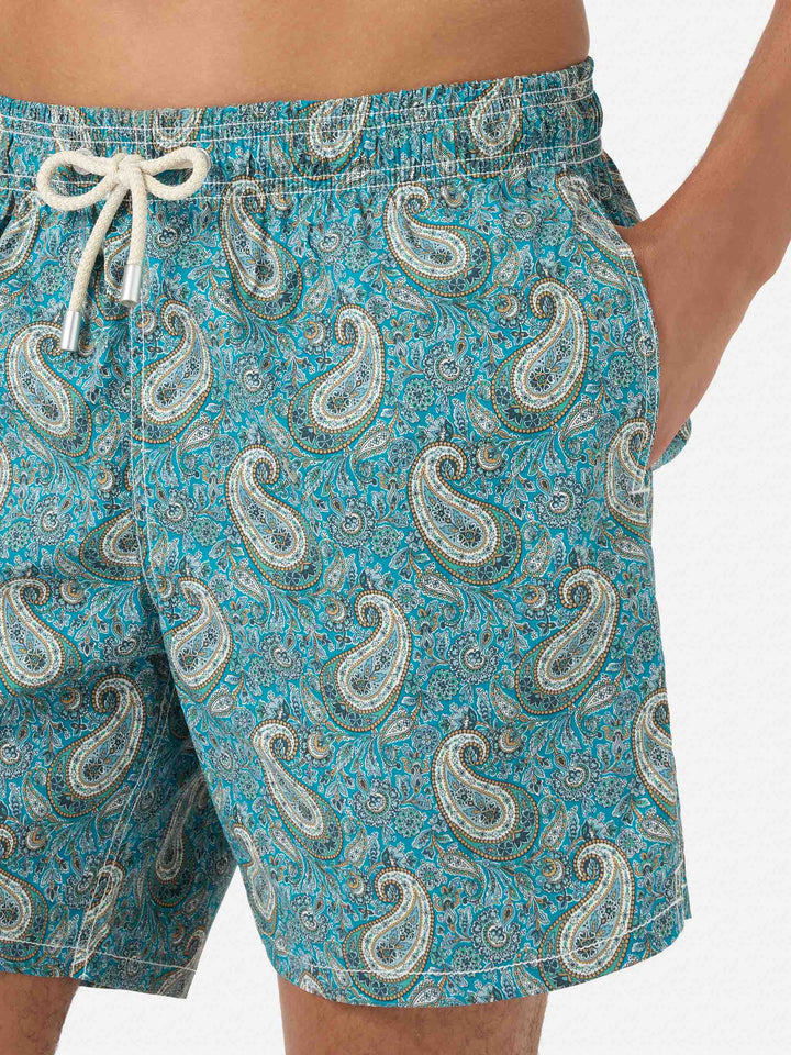 Gustavia swim shorts with cashmere print | Made with Liberty Fabric