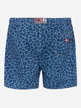 Man mid-length Gustavia swim-shorts with animalier print - MC2 Saint Barth