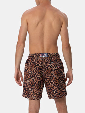 Man mid-length Gustavia swim-shorts with animalier print - MC2 Saint Barth
