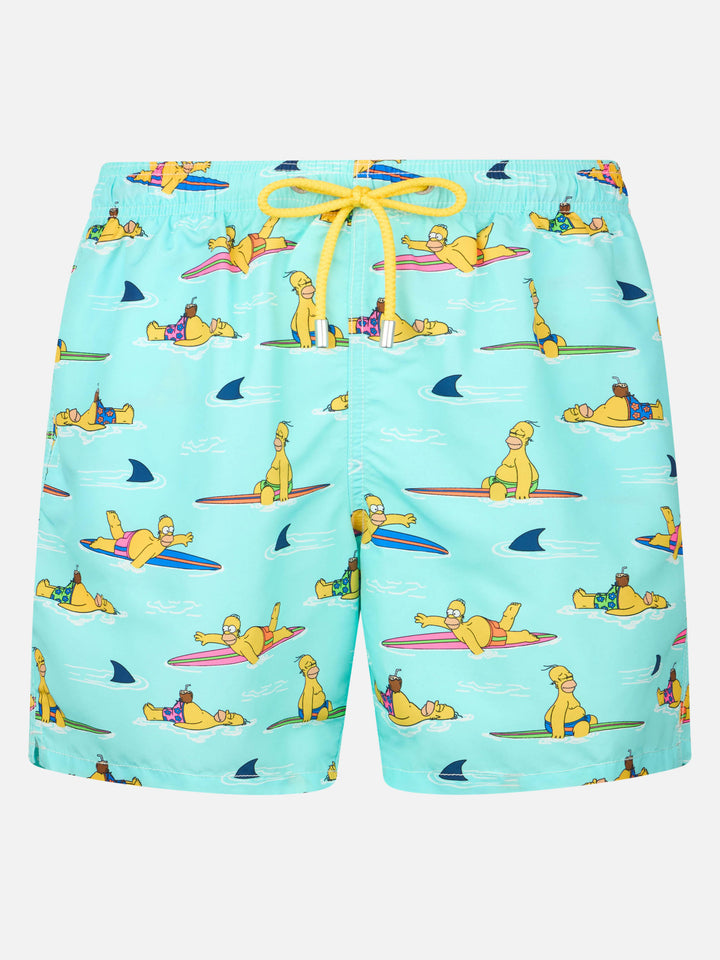Mittellange Gustavia-Badeshorts für Herren mit Homer-Simpson-Aufdruck | DIE SIMPSONS-SONDERAUSGABE
