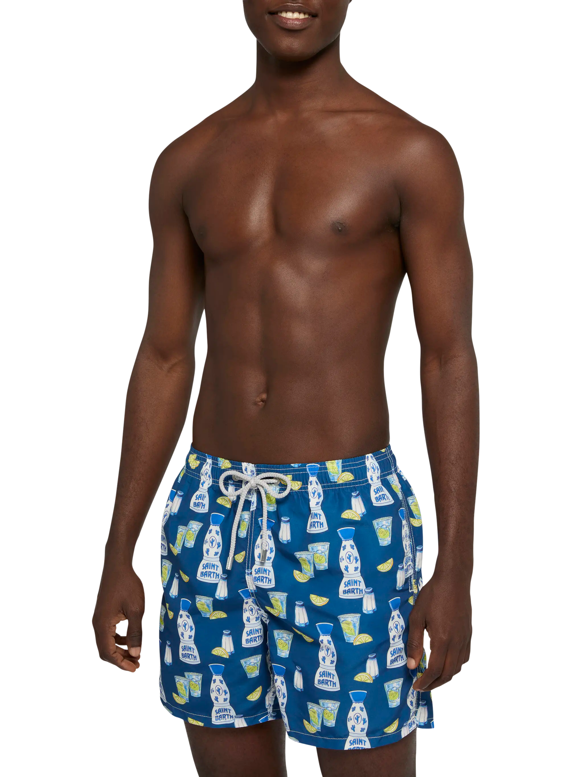 Mid-length Gustavia swim-shorts with tequila print - MC2 Saint Barth