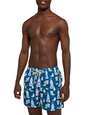 Mid-length Gustavia swim-shorts with tequila print - MC2 Saint Barth