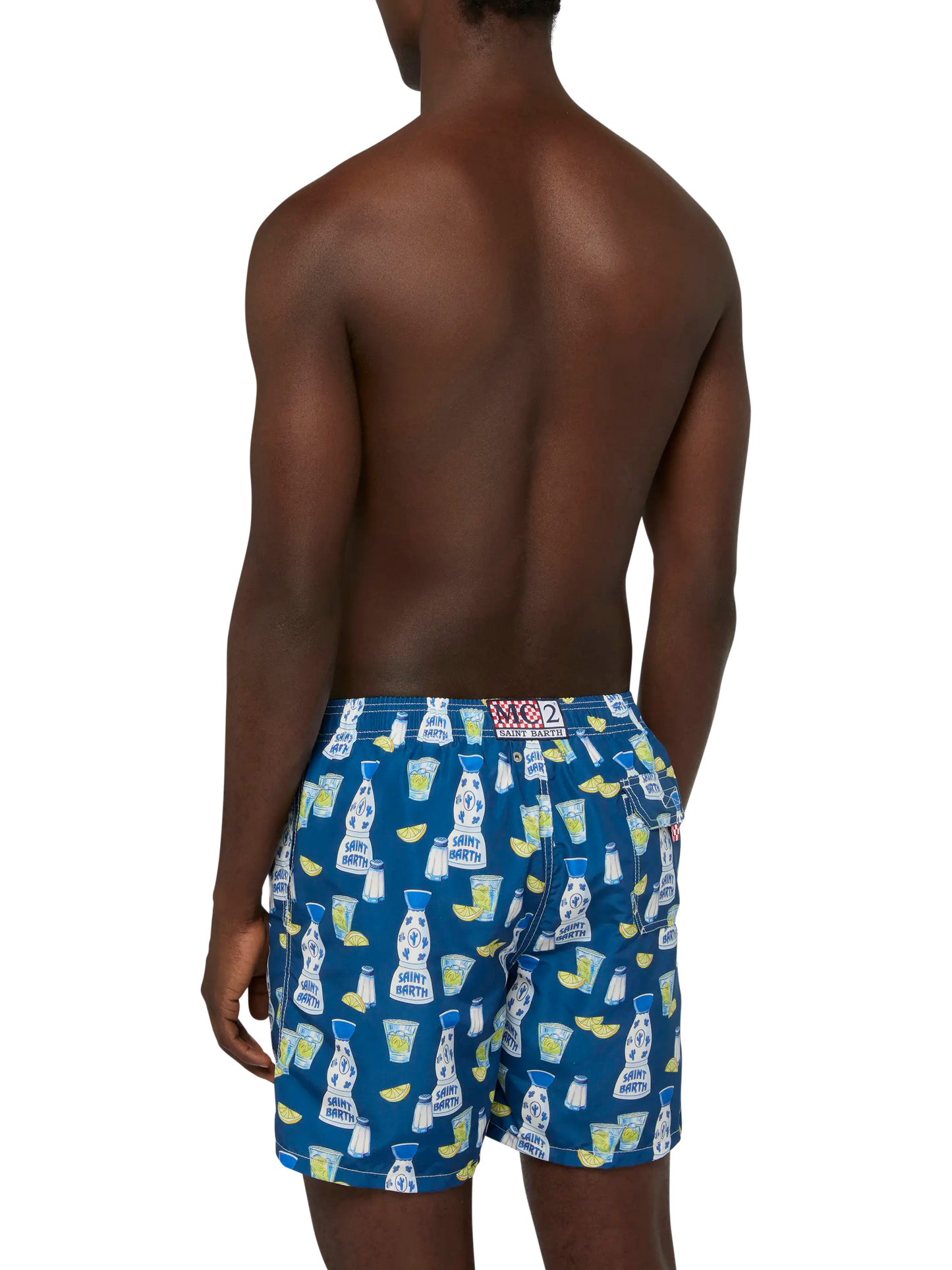 Mid-length Gustavia swim-shorts with tequila print - MC2 Saint Barth