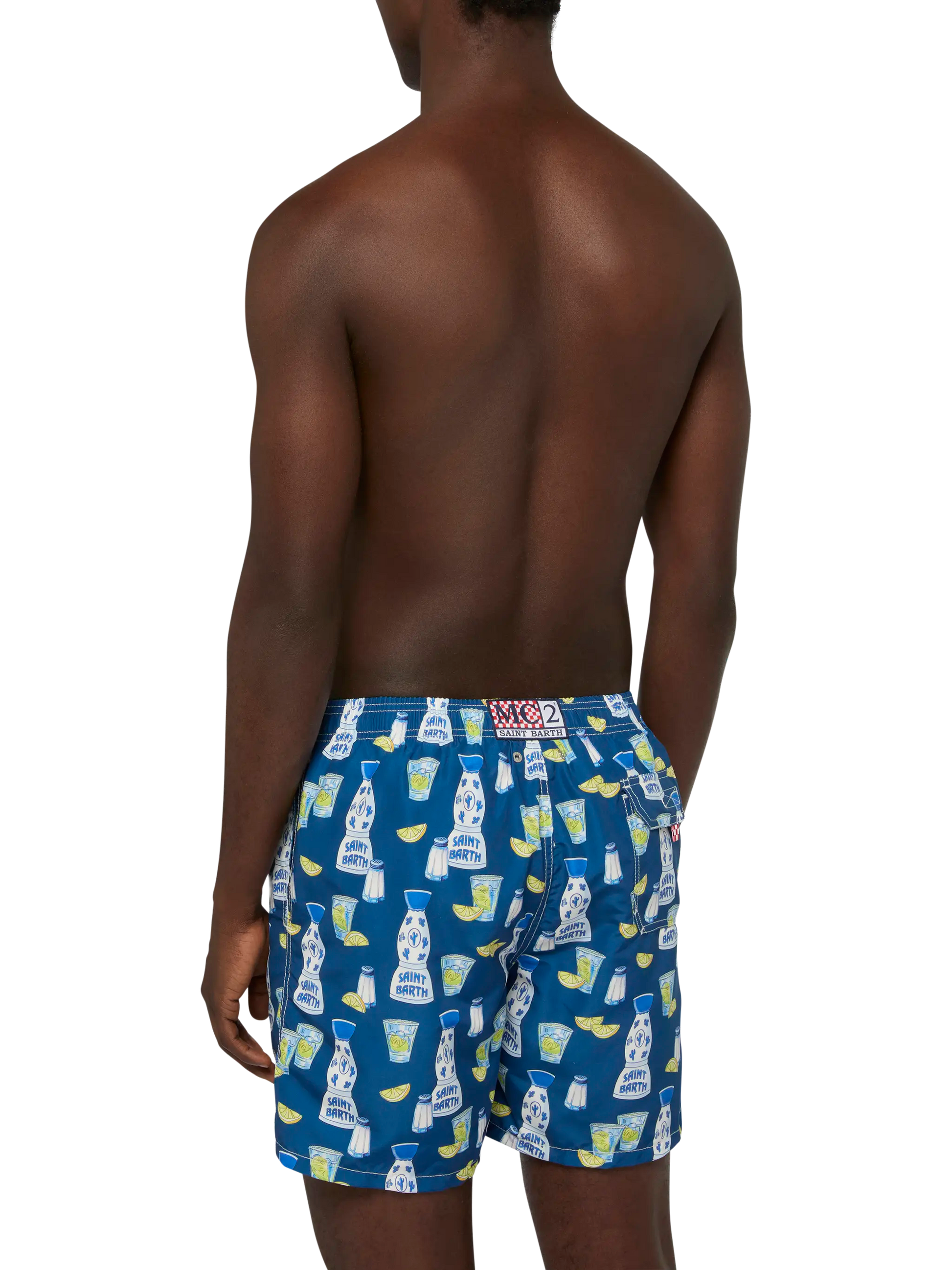 Mid-length Gustavia swim-shorts with tequila print - MC2 Saint Barth