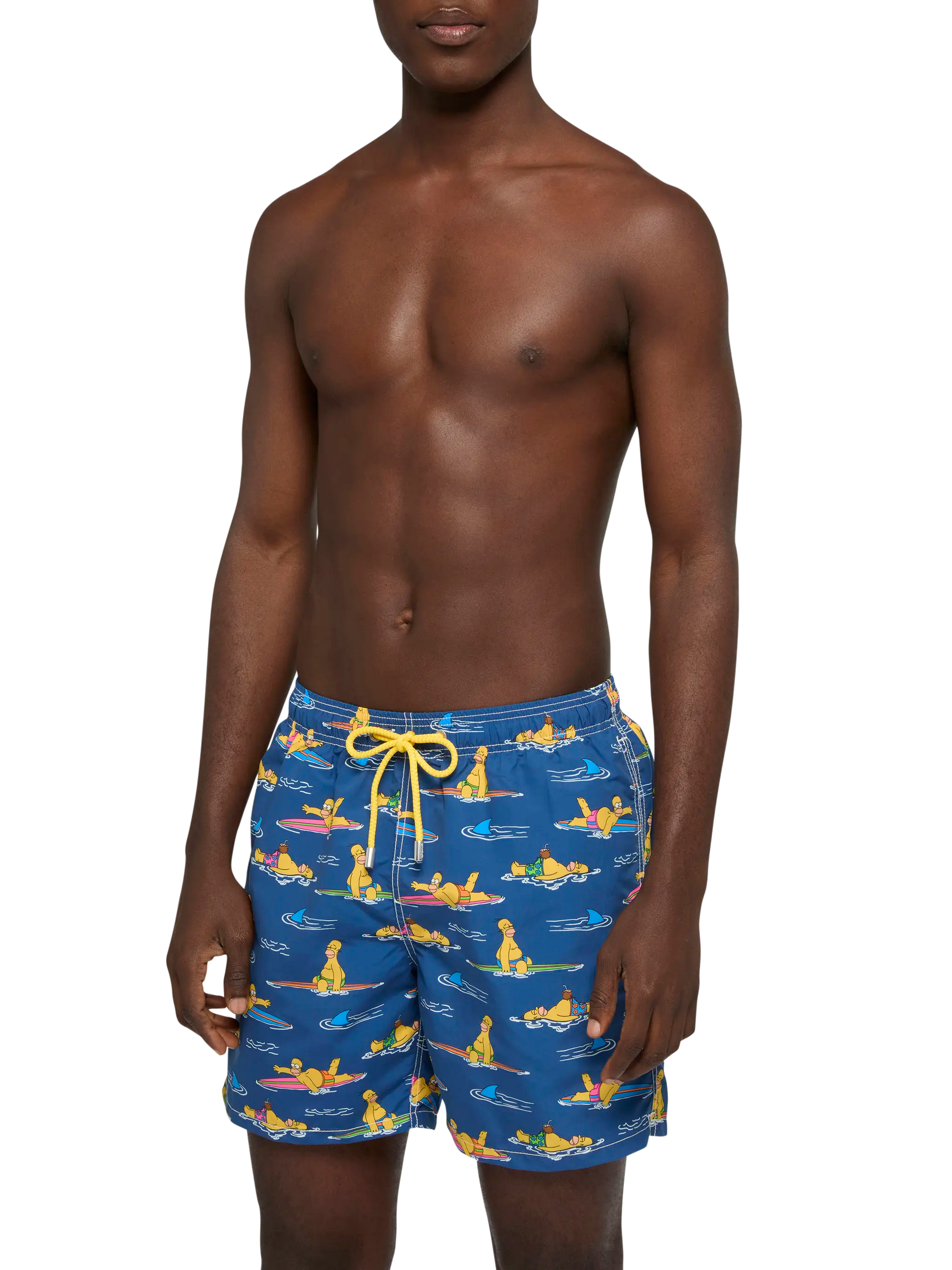 Mid-length Gustavia swim-shorts with Homer Simpson print |SIMPSON SPECIAL EDITION - MC2 Saint Barth