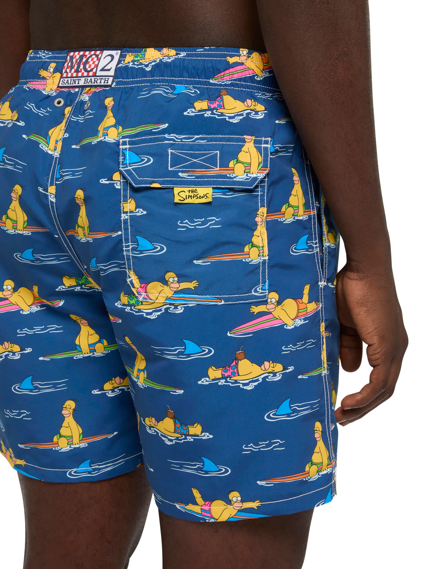 Mid-length Gustavia swim-shorts with Homer Simpson print |SIMPSON SPECIAL EDITION - MC2 Saint Barth
