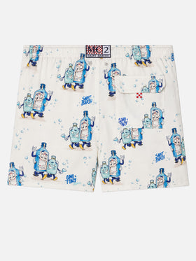 Mittellange Gustavia Badeshorts mit Cocktail-Print |CRYPTOPUPPETS SPECIAL EDITION
